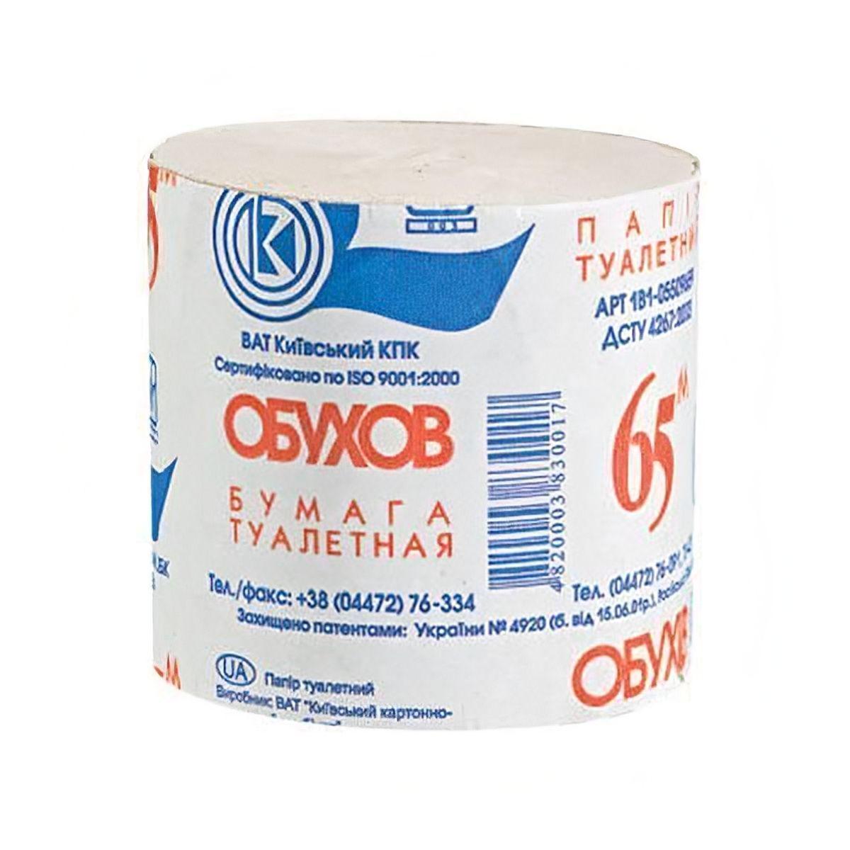 Туалетная бумага Обухов 65 м 40 шт. Серый (0901)