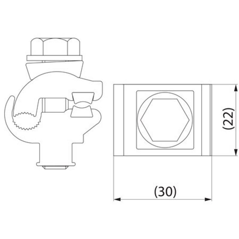 ᐉ Зажим ответвительный плашечный Ensto SM2.11 Al 16-95 мм²/Cu 2,5-25 ...