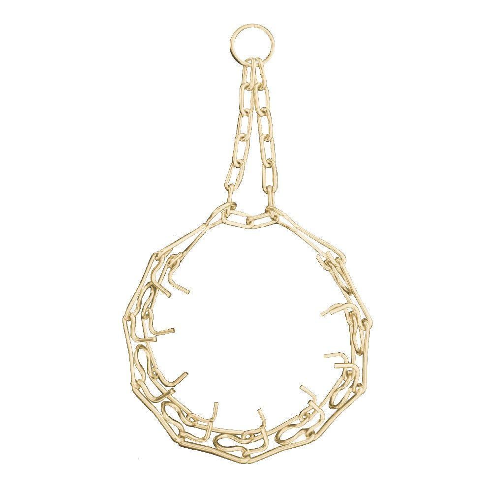 Ошейник строгий никель + карабин 4-74 см (ф877)