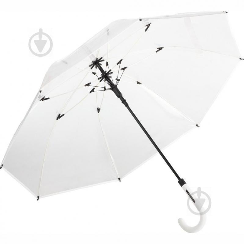 Зонт-трость Fare 7112 с прозрачным куполом Белый (1106)