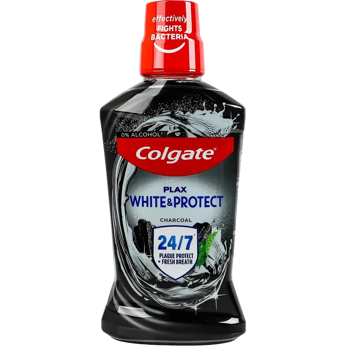 Ополіскувач для ротової порожнини Colgate Plax Відбілювання та захист з деревним вугіллям 500 мл