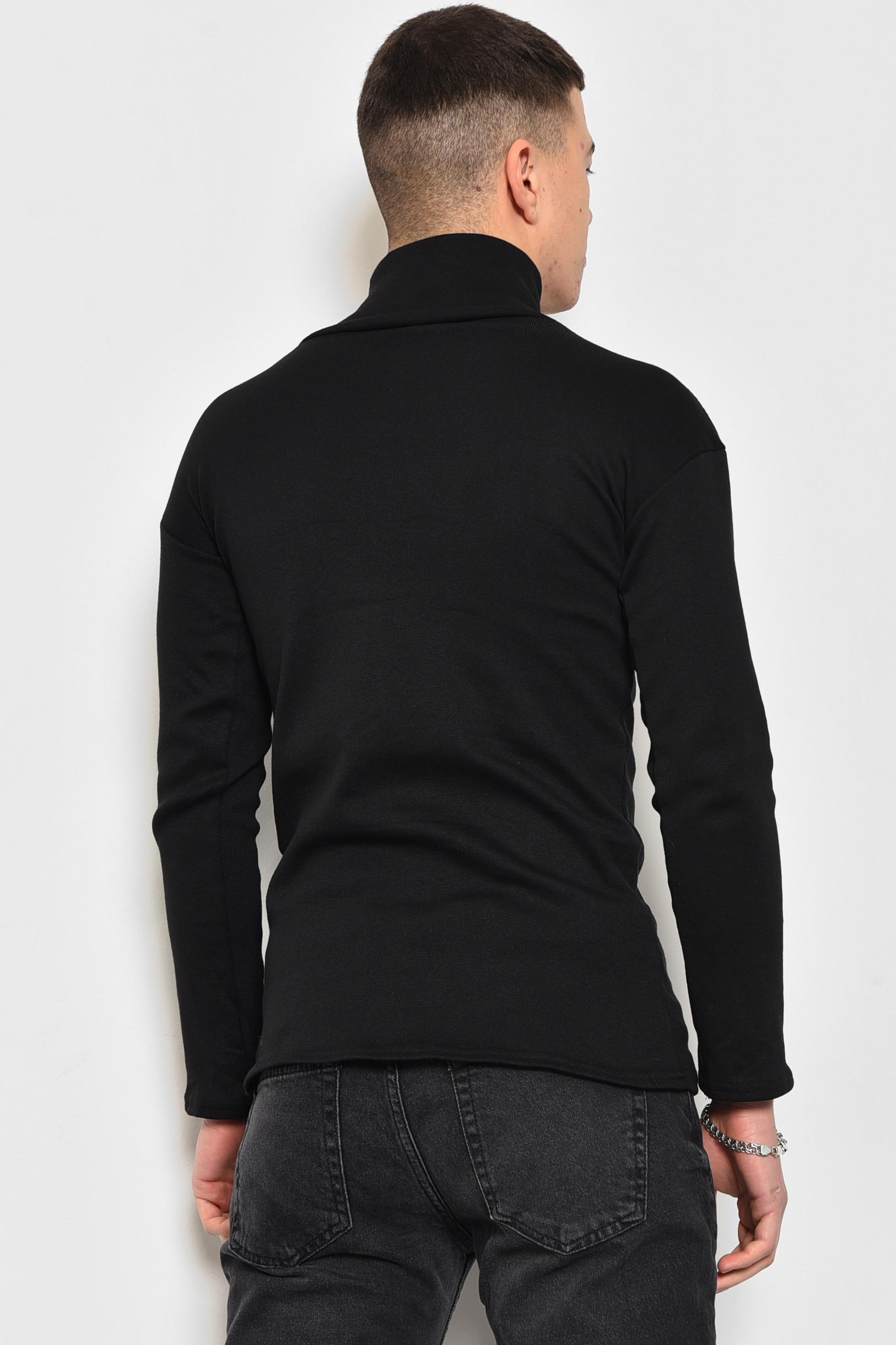 Гольф чоловічий на флісі L Чорний (171888) - фото 3 Гольф чоловічий на флісі L Чорний (171888) - фото 3