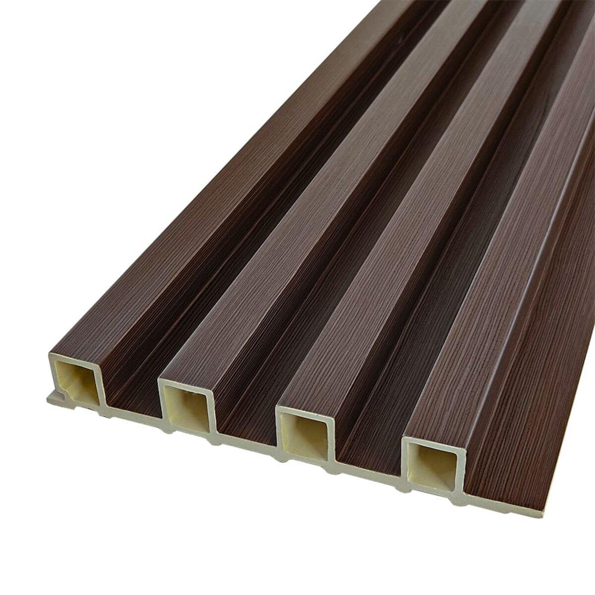 Рейка декоративная стеновая 3000x160x23 мм Ореховый (SW-00001535) - фото 1 Рейка декоративная стеновая 3000x160x23 мм Ореховый (SW-00001535) - фото 1