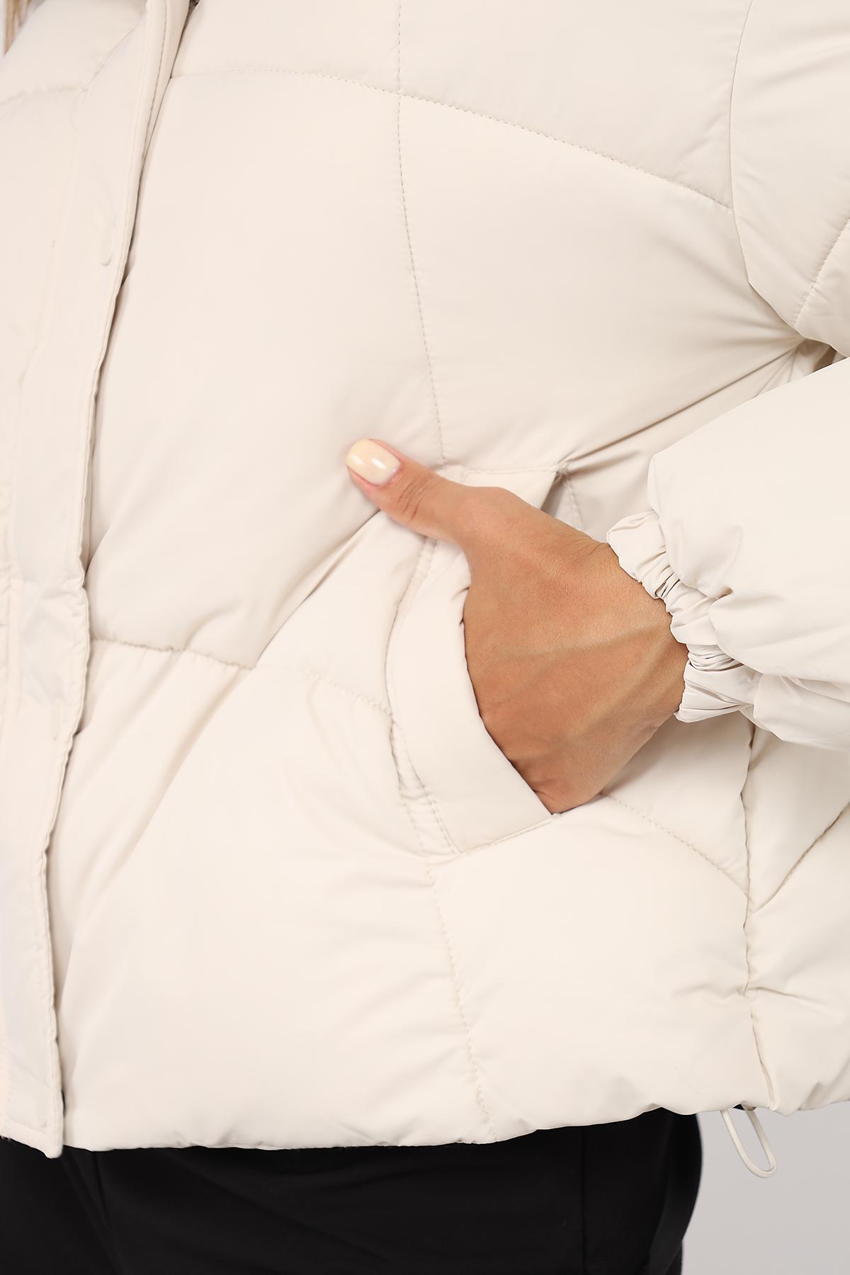 Куртка женская ЦБ-00277856 р. 54 Молочный (28422294) - фото 7