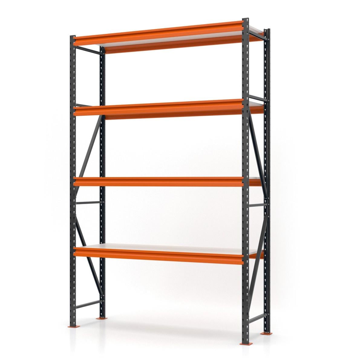 Стелаж PIN Special металевий пофарбований 4 полиці з ламінованого ДСП 2500х1510х600 мм