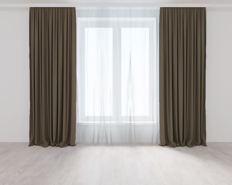 Комплект штор Lux Portiery микровелюр 300x270 см 2 шт. Шоколадно-коричневый (AV89794)