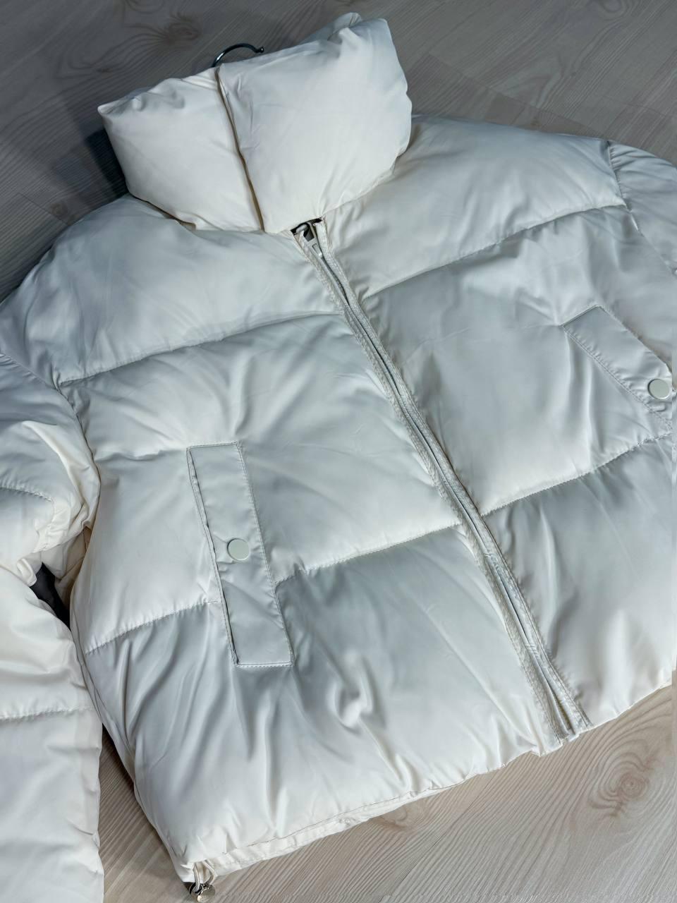 Куртка женская LADY YEP 10043 короткая на молнии с воротником р. 44 Белый (4822) - фото 3