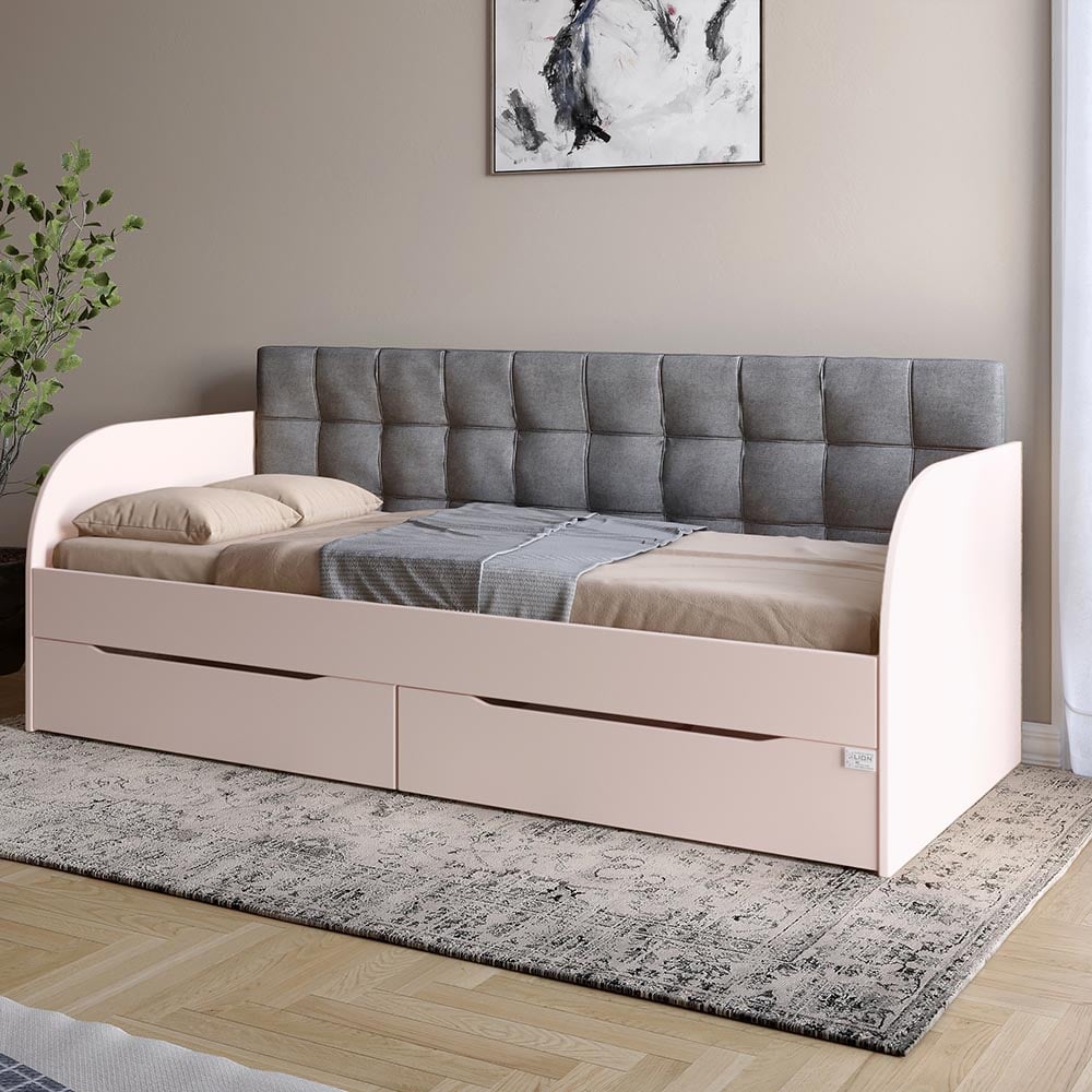 Кровать односпальная Lion Л-7 Лили-95 90x200 см Розовый (LION-041085)