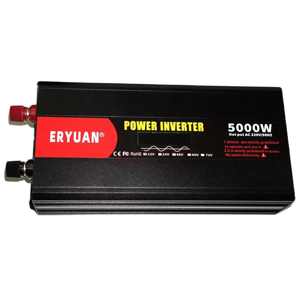 Преобразователь напряжения Eryuan 5000 W LCD DC/AC 12-220 V с чистой синусоидой и вольтметром Black (2024911630) - фото 2 Преобразователь напряжения Eryuan 5000 W LCD DC/AC 12-220 V с чистой синусоидой и вольтметром Black (2024911630) - фото 2
