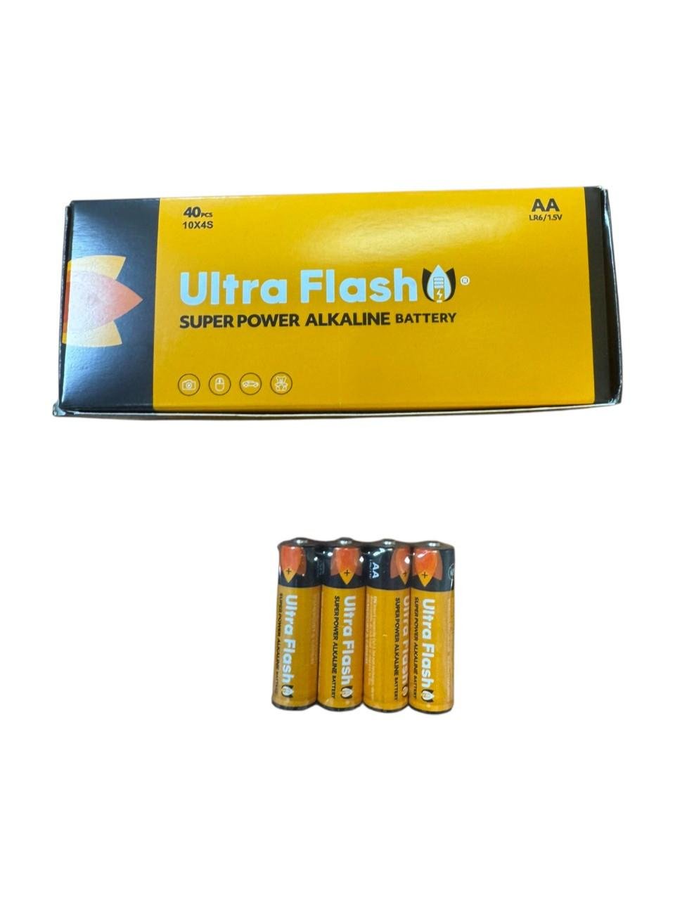 Батарейка Ultra Flash LR6 AA Super Power Alkaline пальчик 40 шт./уп. (2571)
