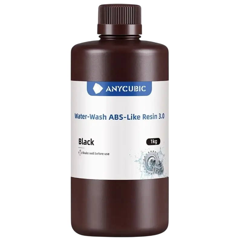 Фотополімерна смола Anycubic Water-Wash ABS-Like Resin 3.0 Чорний (SSXAB3BK)