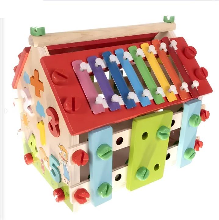 Бизикуб деревянный Kruzzel Монтессори (04089)