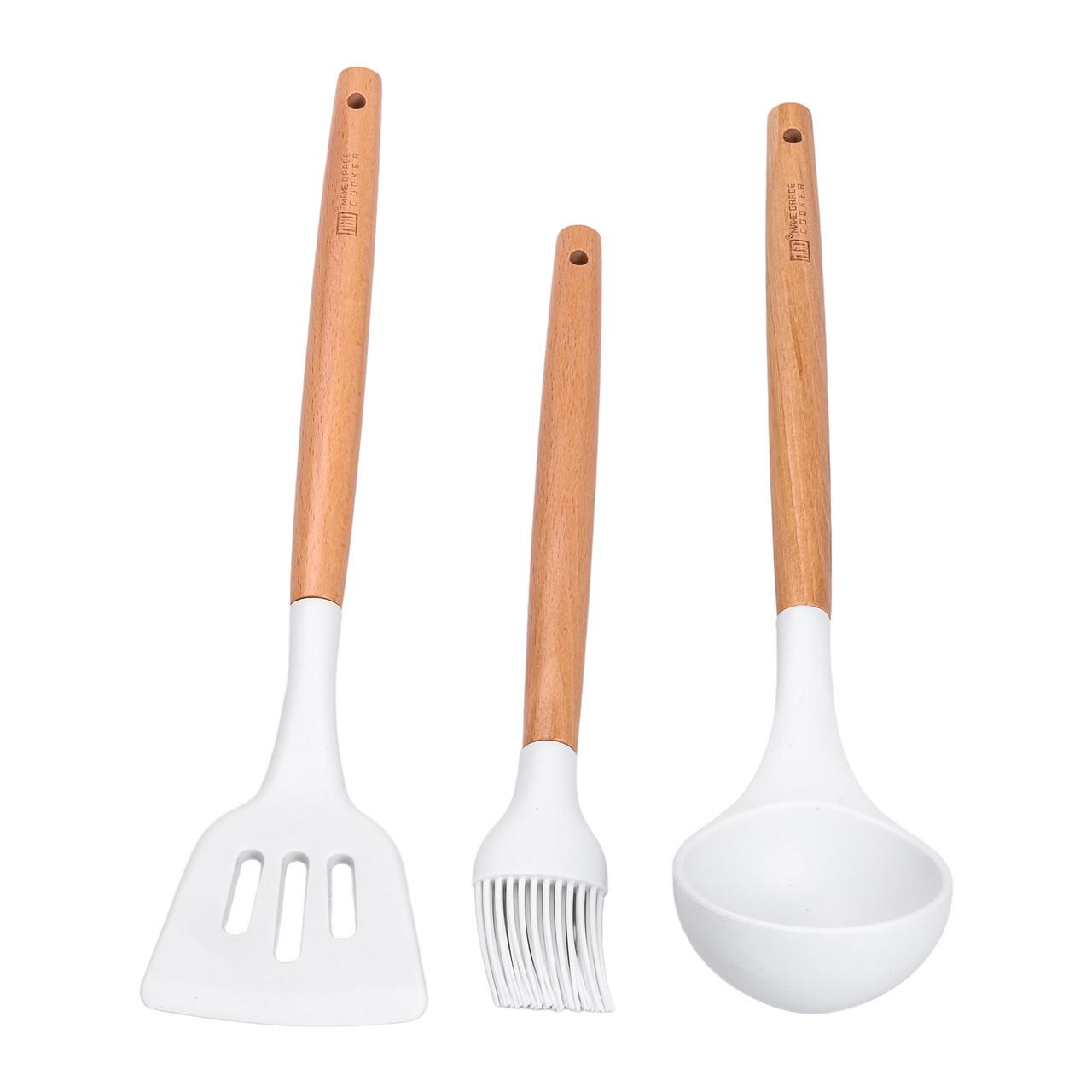 Набор посуды MGC с лопаткой/половником и щеткой Белый - фото 6 Набор посуды MGC с лопаткой/половником и щеткой Белый - фото 6