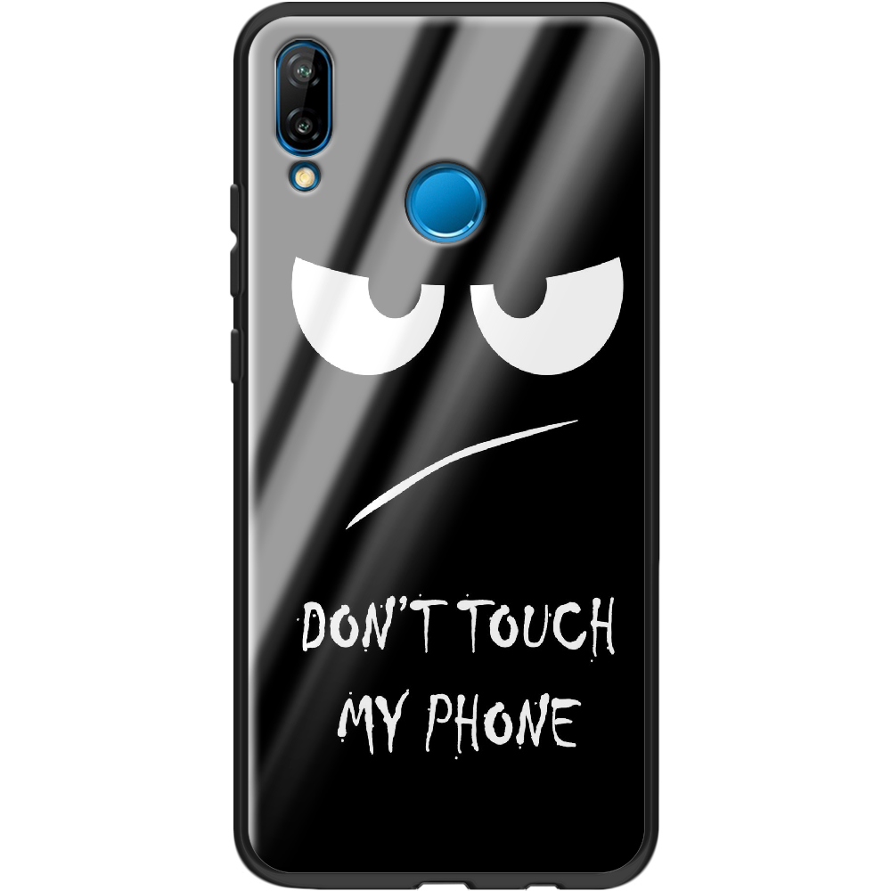 Чехол Boxface Huawei P20 Lite Don't Touch my Phone Черный силикон со стеклом (33127-up535-37726)