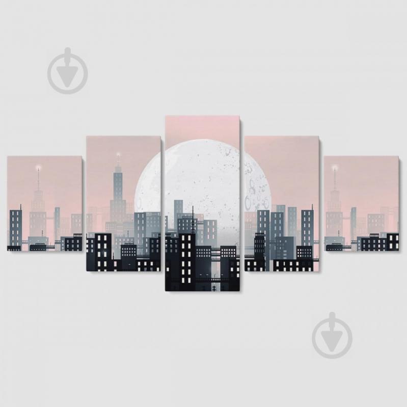 Модульная картина из пяти частей Malevich Store 162x80 см Pink Sunset (MK53620)