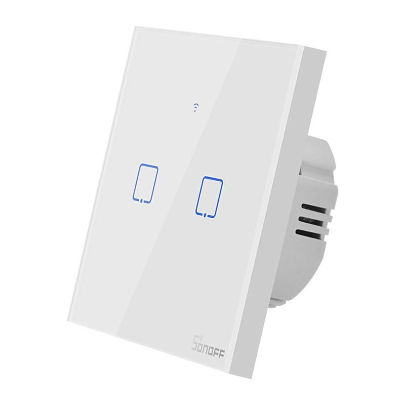 Переключатель умный сенсорный Wi-Fi Sonoff T2EU2C-TX