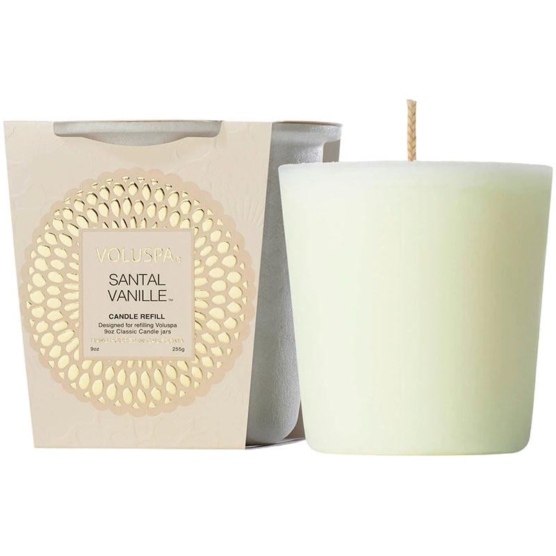 Свеча ароматическая Voluspa Japonica Santal Vanille 255 г Сменный блок (111007013) Свеча ароматическая Voluspa Japonica Santal Vanille 255 г Сменный блок (111007013)