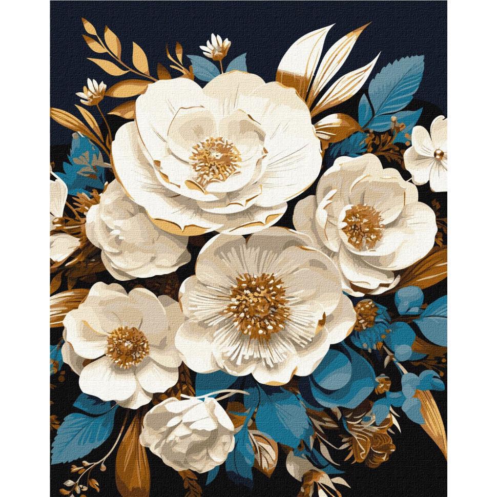 Картина за номерами Ideyka Біла симфонія KHO3270 з фарбами металік extra 40х50 см (RLT41121)