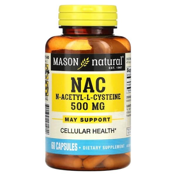 Ацетилцистеїн Mason Natural NAC 500 mg 60 Caps