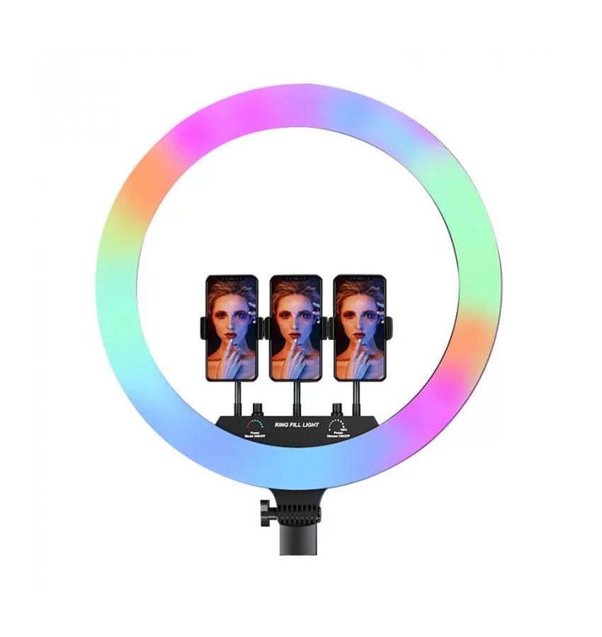 Лампа кільцева RGB LED RING MJ26 з тримачем для телефону 26 см (ws72796) - фото 6