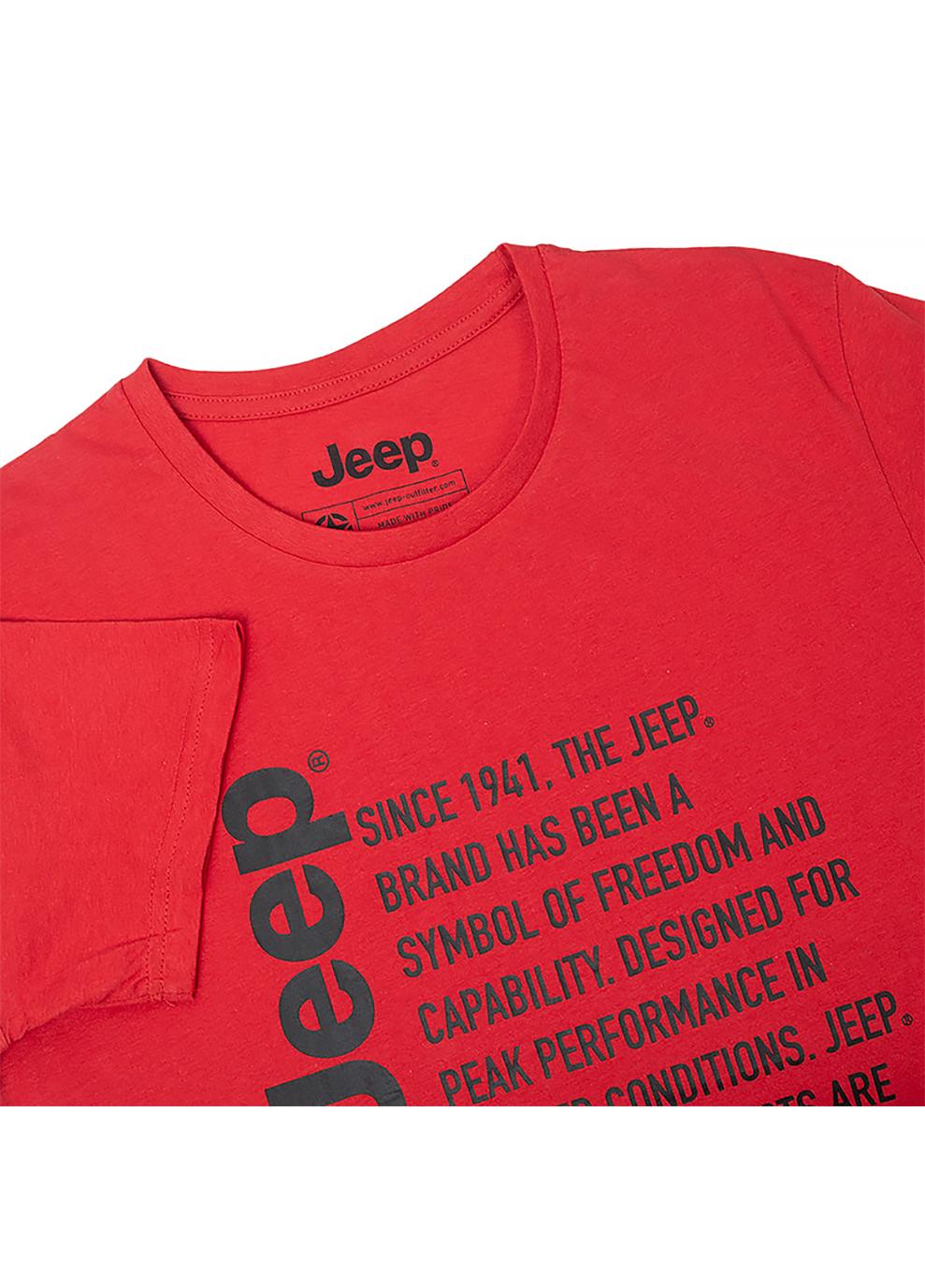 Футболка мужская JEEP T-SHIRT Since 1941 L Красный (O102591-R699 L) - фото 3 Футболка мужская JEEP T-SHIRT Since 1941 L Красный (O102591-R699 L) - фото 3