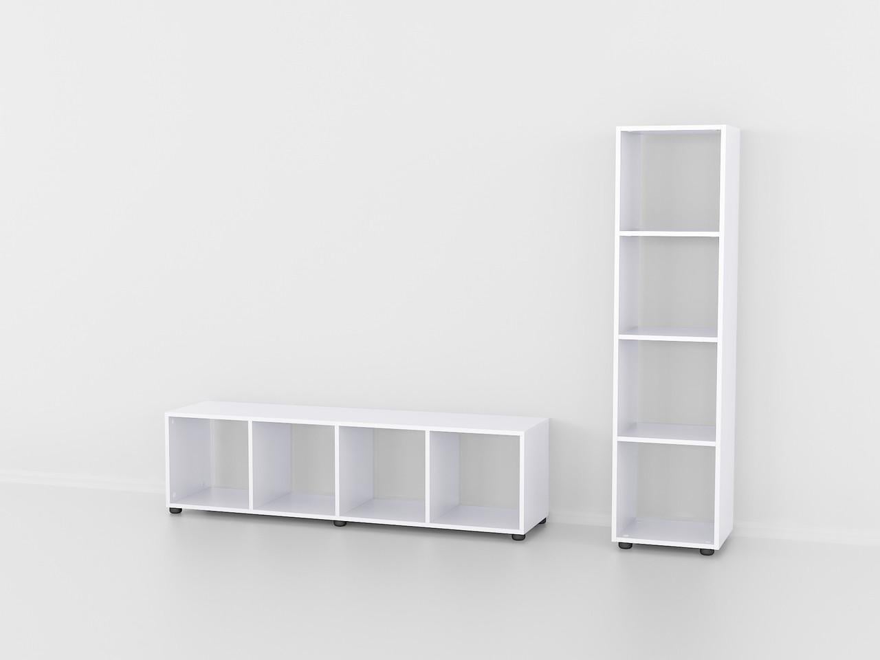 Полка для книг Moreli Forte Tiri 368x1449x338 мм Белый (id27-0000-28-white)