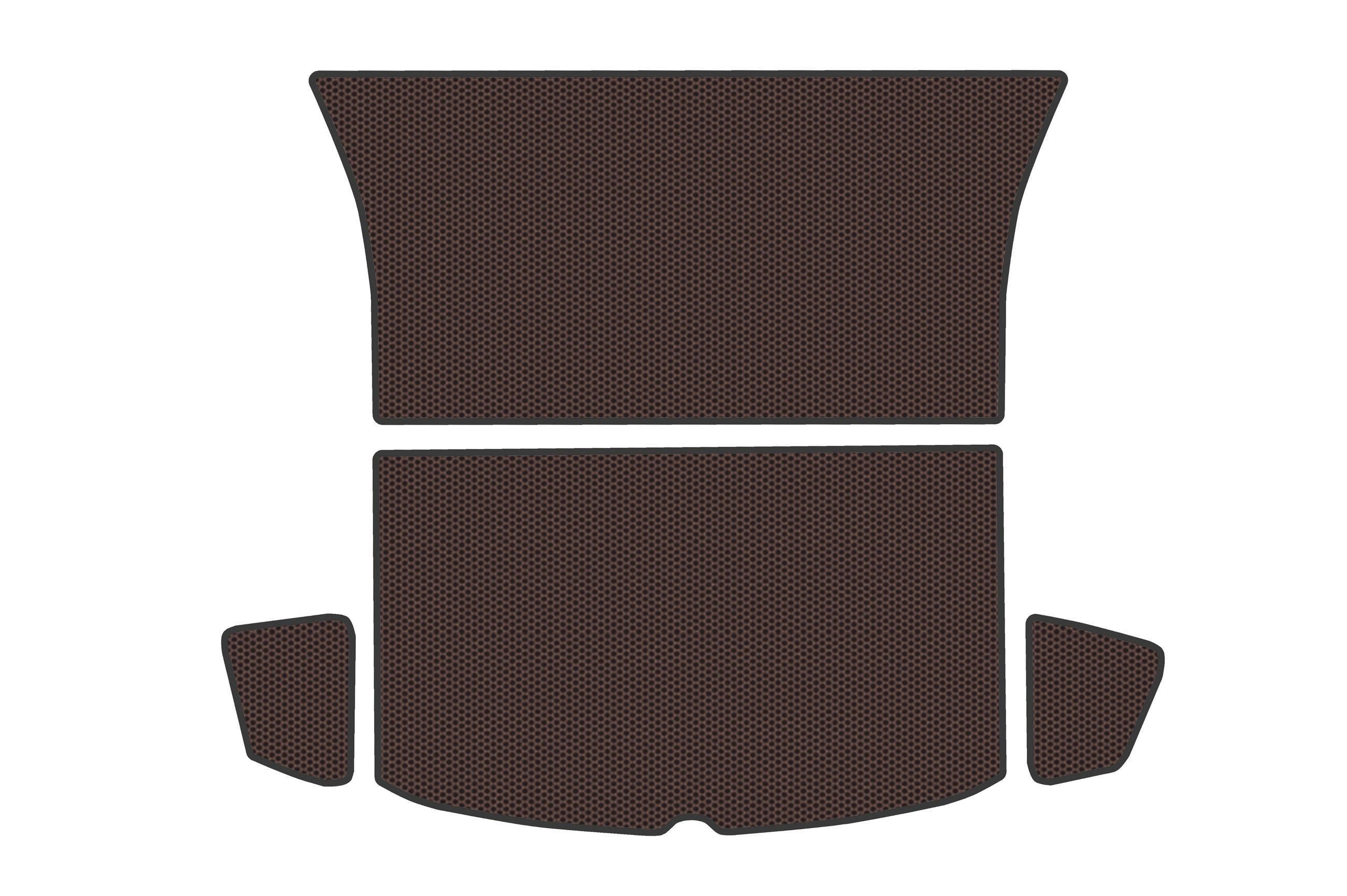 Коврик в багажник резиновый Digital Designs задний верхний для Juniper 2025- г./Tesla Model Y 2020- г. Коричневый (187175)