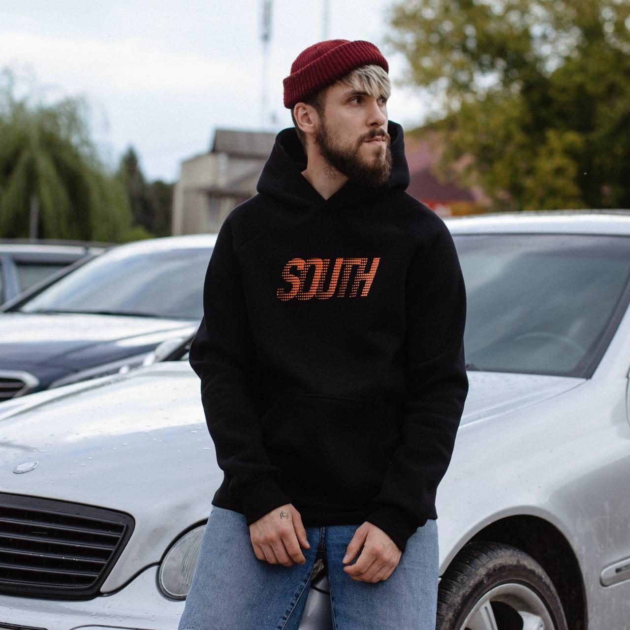 Худи мужское Logo South Fleece S Black