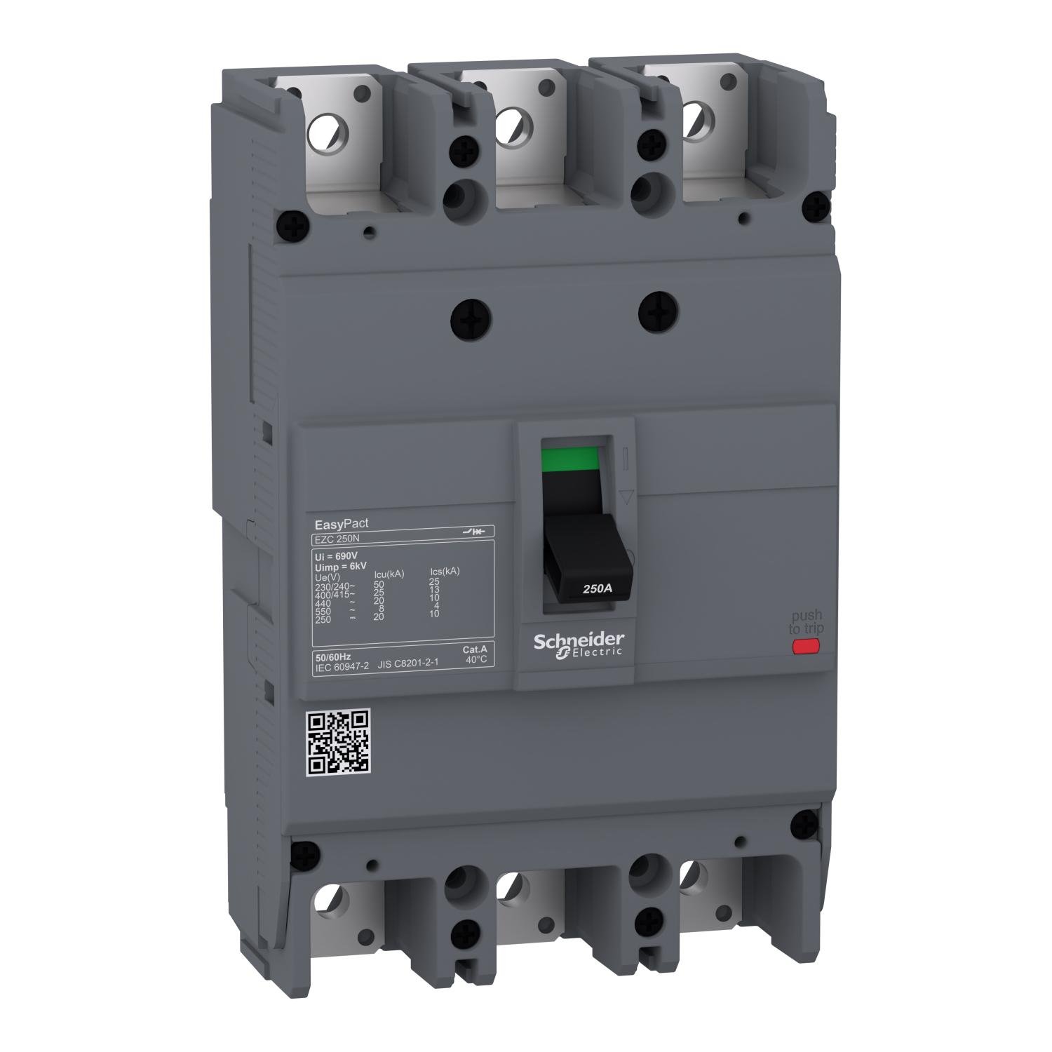 Автоматический выключатель Schneider Electric EASYPACT EZC250N 3P 250А 25кА с расцепителем TM-D (EZC250N3250) Автоматический выключатель Schneider Electric EASYPACT EZC250N 3P 250А 25кА с расцепителем TM-D (EZC250N3250)