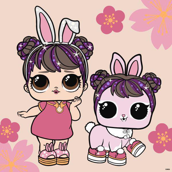 Картина по номерам Ideyka L.O.L. Surprise! Spring Bling Doll &Pet 40x40 см (KHO1105)