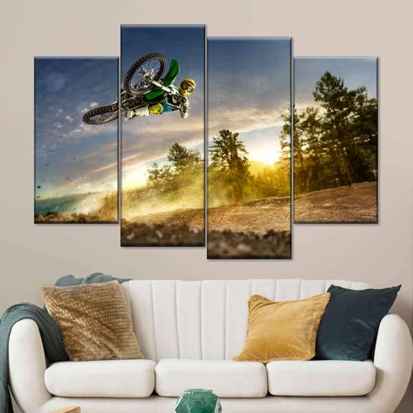Модульная картина KIL Art Энергия движения из четырех частей 129x90 см (M4_L_100)