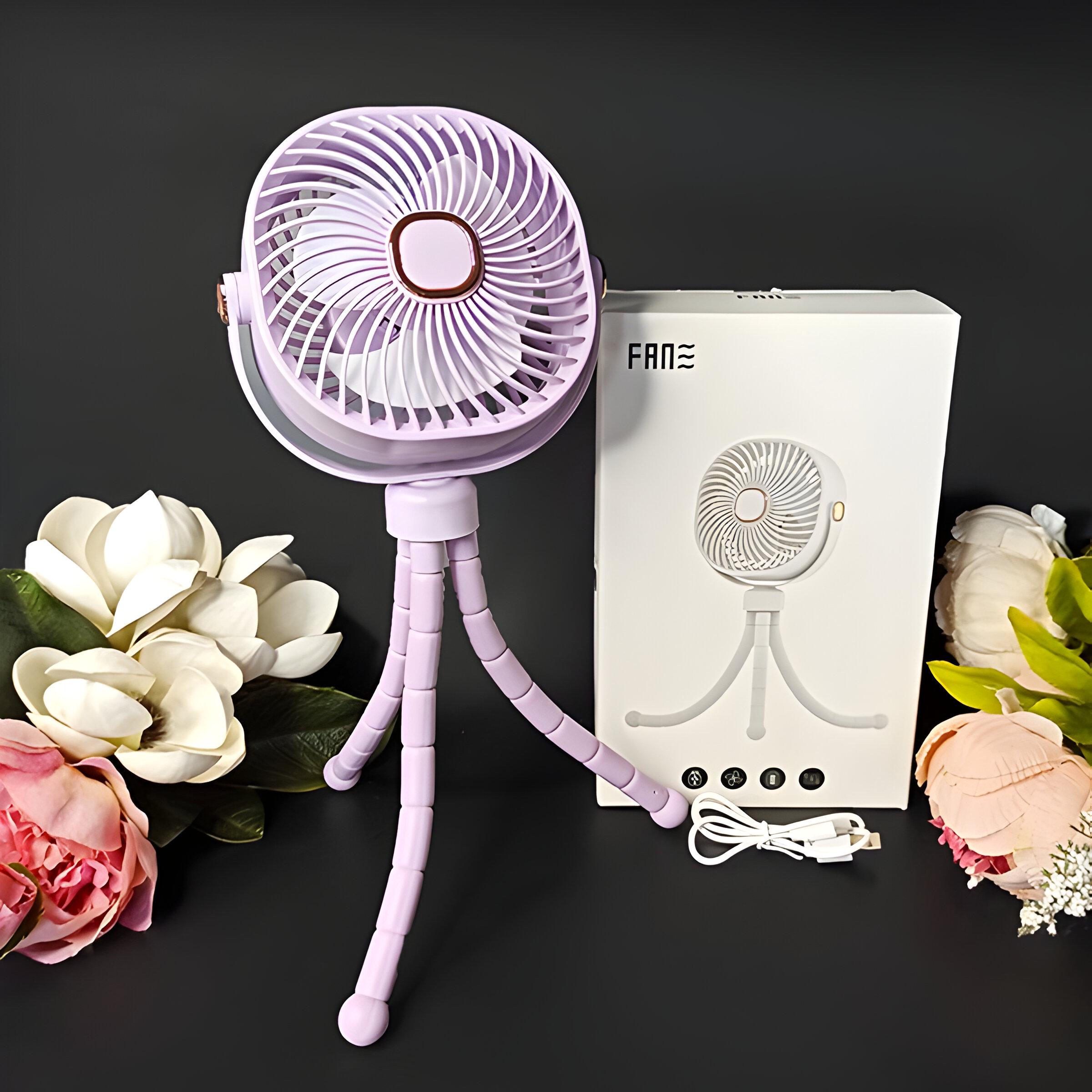 Вентилятор-USB настільний із гнучким штативом Фіолетовий (ZB114) - фото 3 Вентилятор-USB настільний із гнучким штативом Фіолетовий (ZB114) - фото 3