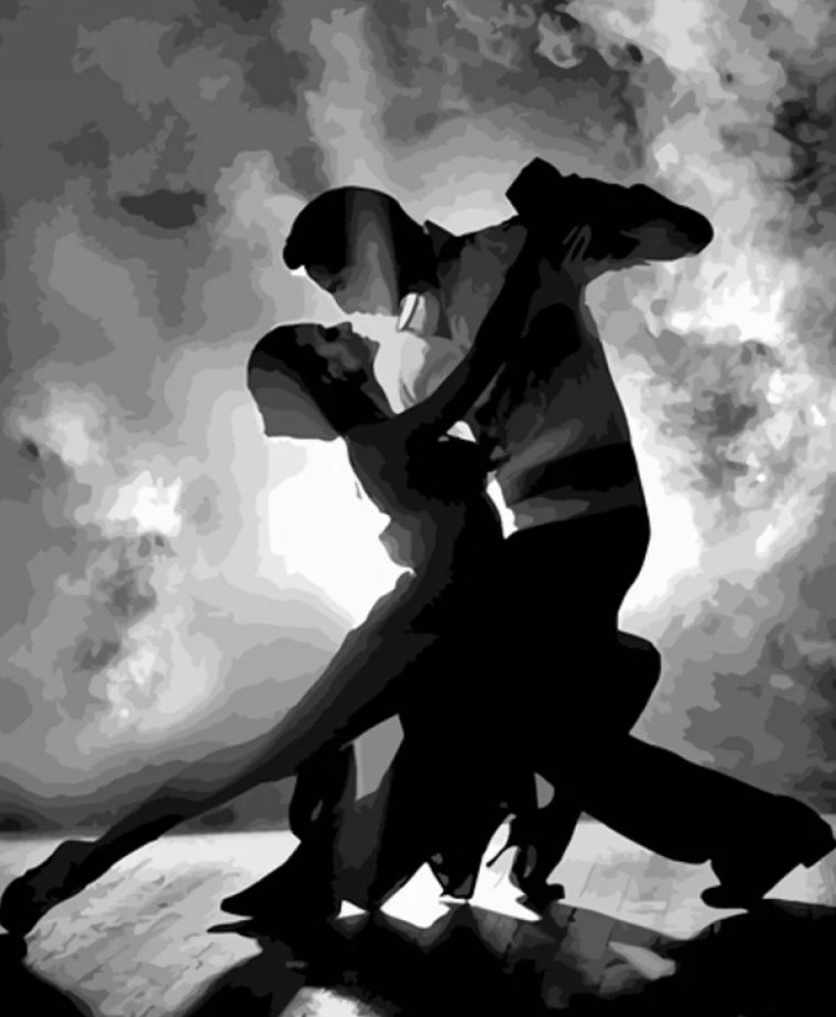 Картина по номерам Strateg Влюбленное танго 40x50 см (DY327)