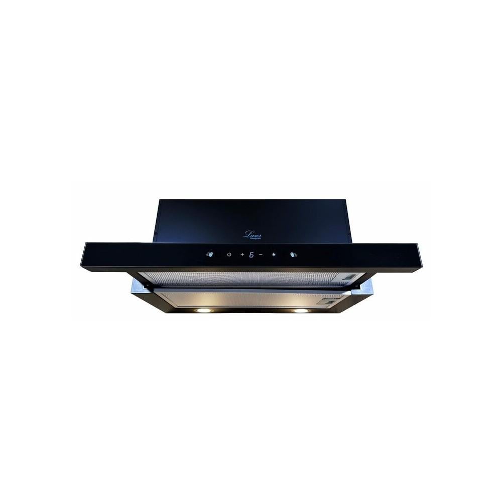 Вытяжка Luxor Beste F 60 Intellect BK 1450 m3 LED 6 скоростей с фильтрами защиты двигателя 2 шт. Черный (25794221)