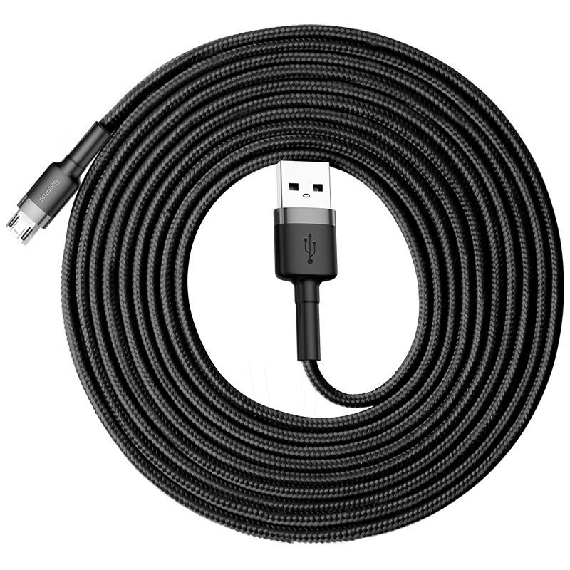 USB кабель BASEUS Micro USB Сafule 2A 3 м Black - фото 7