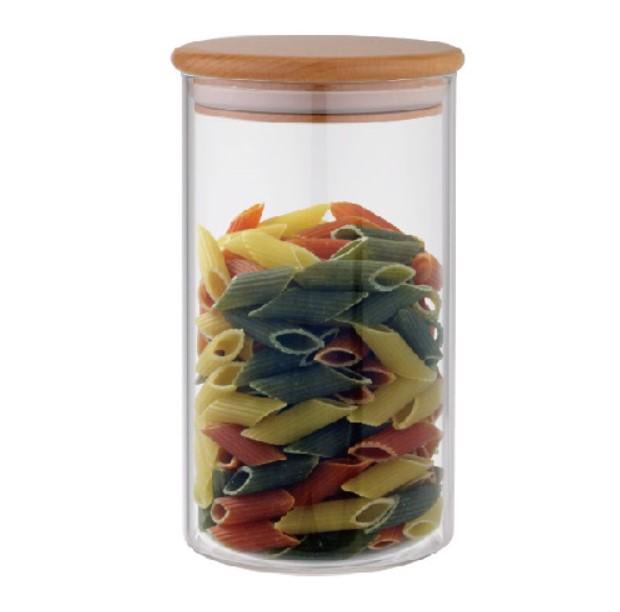 Банка для хранения с бамбуковой крышкой 250 мл 6,5х10 см (AN013532)