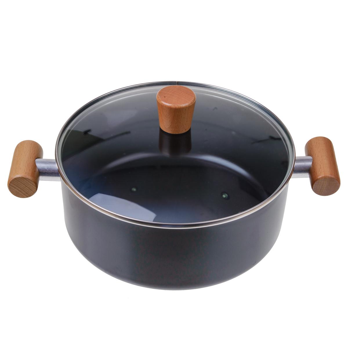 Каструля з кришкою Lora NS30 нержавіюча сталь 4,3 л Чорний - фото 3 Каструля з кришкою Lora NS30 нержавіюча сталь 4,3 л Чорний - фото 3