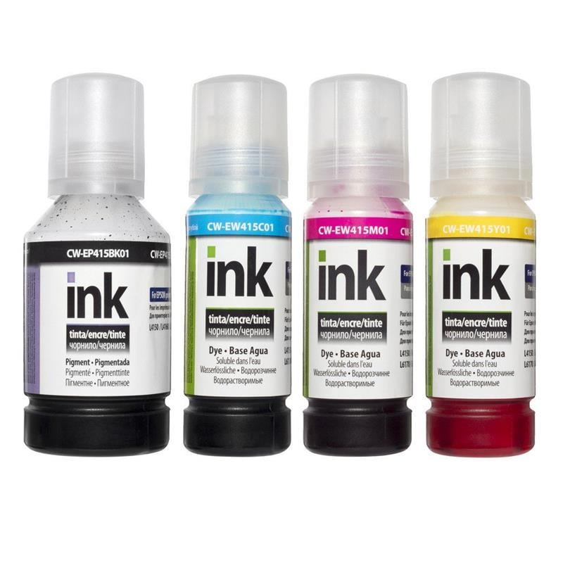 Комплект чорнила ColorWay для Epson L4150/L4160/L6160/L6170 1х127/3х70 мл (CW-EP415/EW415SET01)