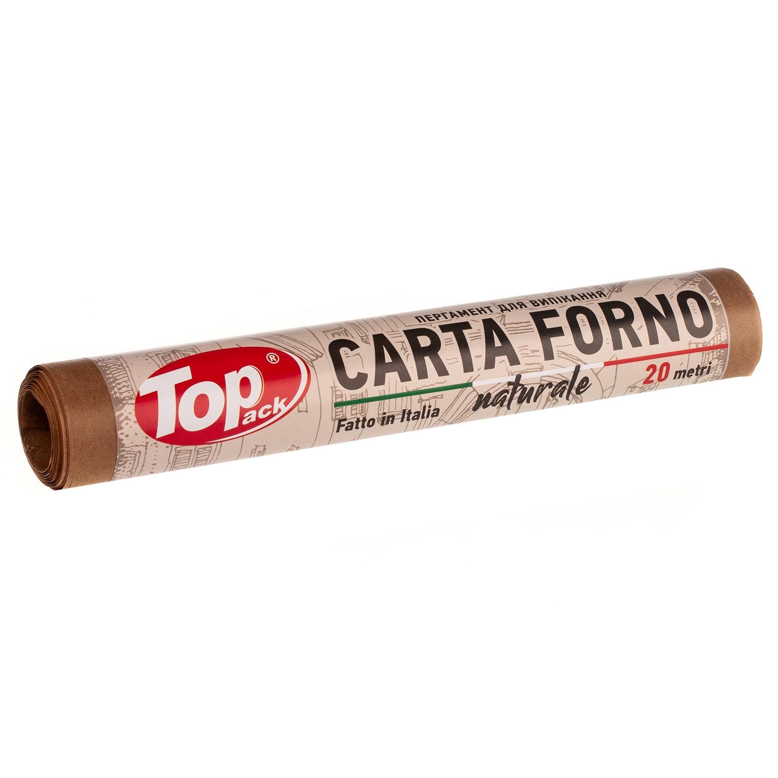 Пергамент Topack Carta Forno силиконизированный 29 см/20 м Коричневый (1-020205) - фото 1 Пергамент Topack Carta Forno силиконизированный 29 см/20 м Коричневый (1-020205) - фото 1