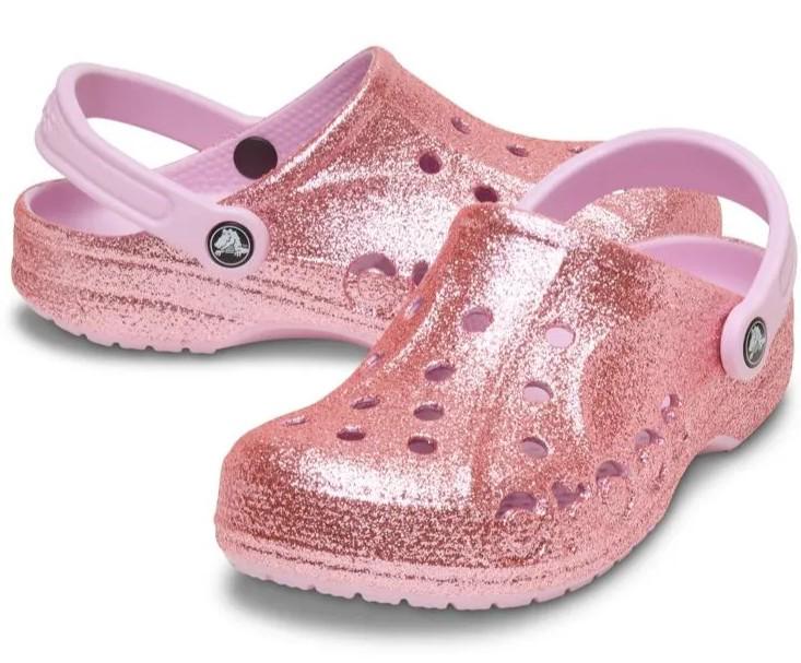 Сабо жіночі Бая клог Crocs Baya Glitter Clog Ballerina Pink Рожевий (27228)