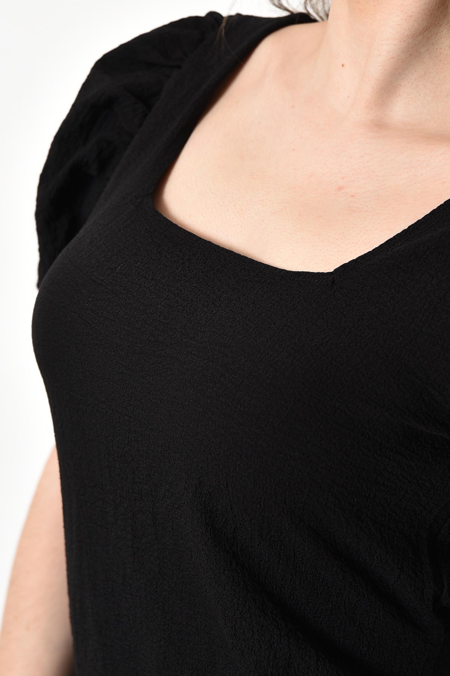 Блуза жіноча з коротким рукавом р. 42 Чорний (173664) - фото 4 Блуза жіноча з коротким рукавом р. 42 Чорний (173664) - фото 4