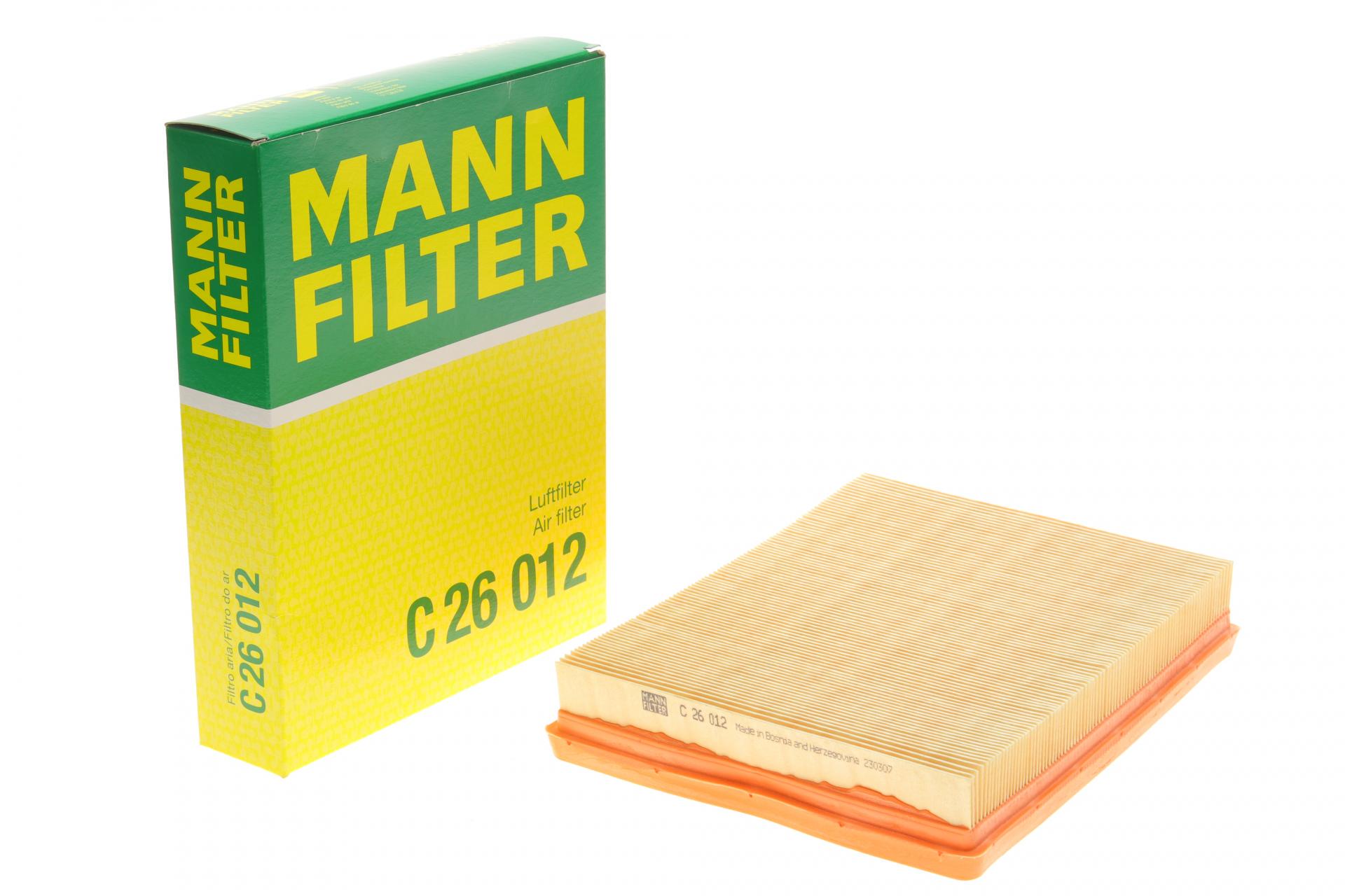Фильтр воздушный Mann-Filter для Kia Carens 1,6/2,0 16V/Magentis 2,0 16V/2,7 V6 06- (C 26 012)