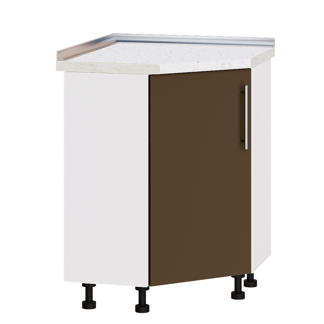 Шкаф нижний Эверест Модерн модуль угловой Н70-795 80х80х85 см Капучино глянец/Белый (03280)