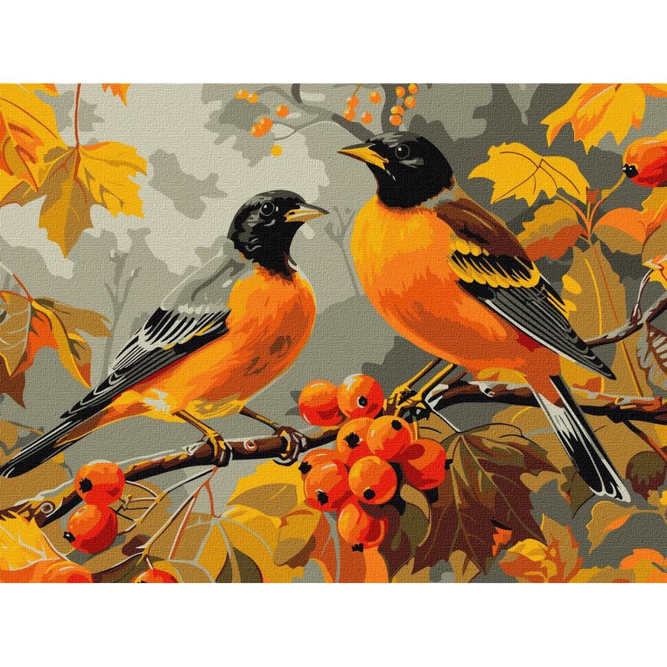 Картина по номерам Ideyka KHO6638 Птички в саду 30х40 см (2746681456)