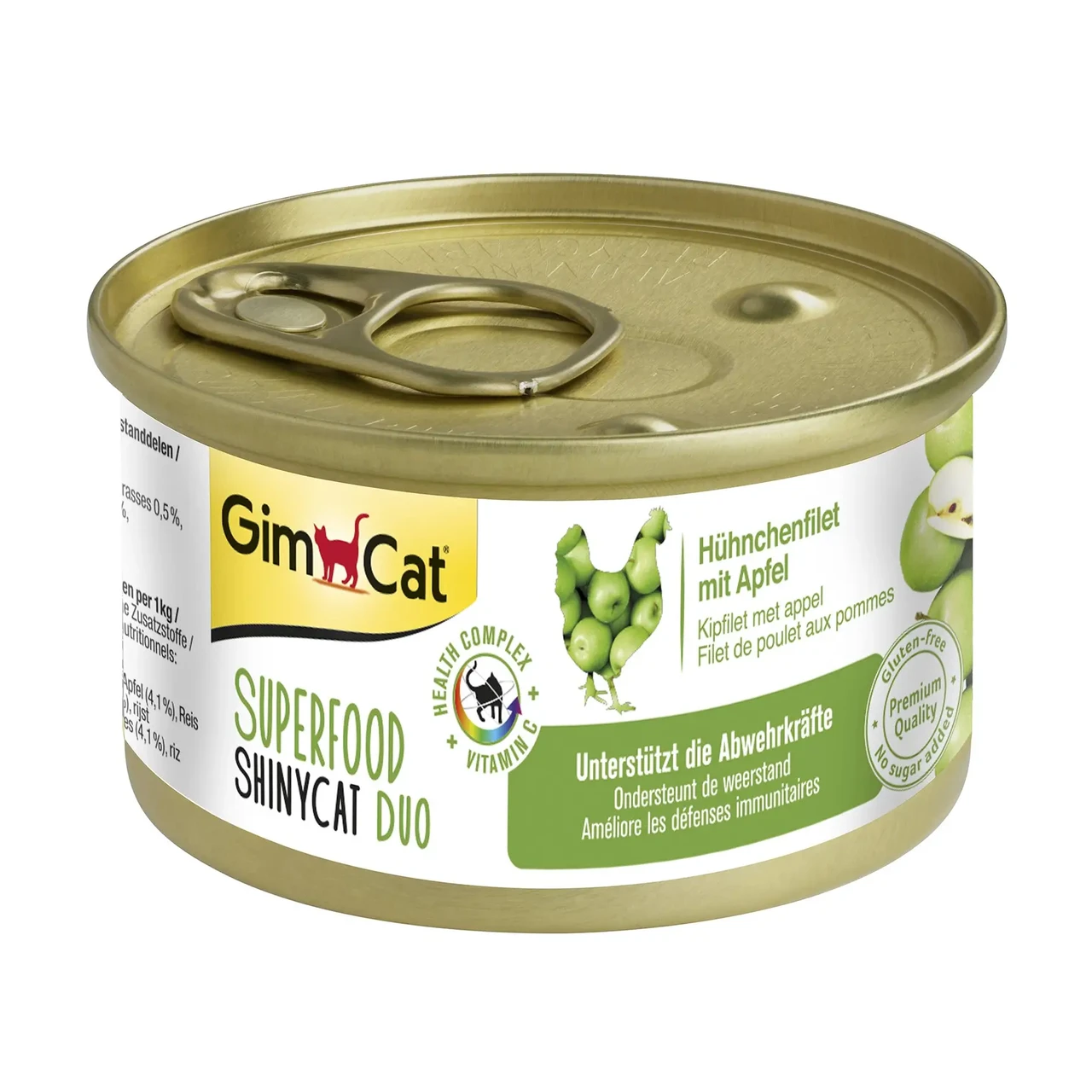 Вологий корм для котів GimCat Superfood курка та яблуко 70 г (G-414515/414553)