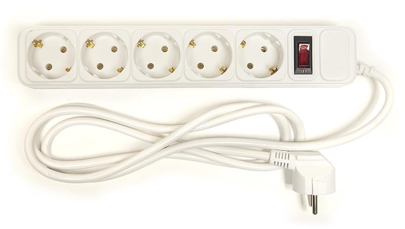 Сетевой фильтр PowerPlant 1,8 м 5 розетoк евростандарт
