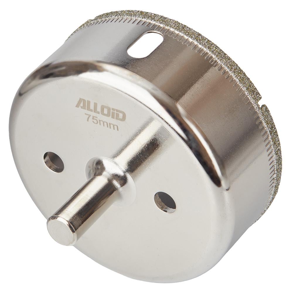 Сверло корончатое алмазное Alloid Base GS-50075 по стеклу и керамике 75 мм (31642704)