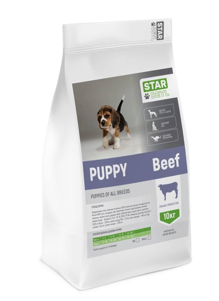 Корм сухий StarDeyl Puppy Телятина для цуценят великих порід 10 кг