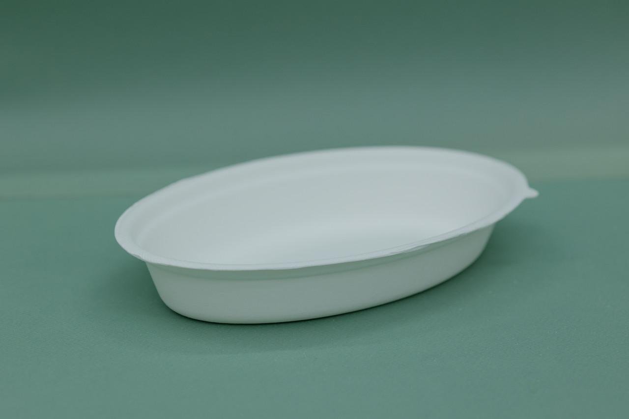 Одноразовая тарелка овальная из тростника 710 мл 125 шт. - фото 4