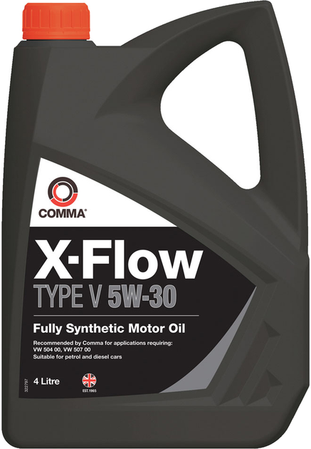 Моторное масло автомобильное COMMA X-FLOW TYPE V 5W-30 4 л (XFV4L)